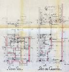 Avenue Van Overbeke 107, Ganshoren, plan des sous-sol et rez-de-chaussée, ACG/Urb.