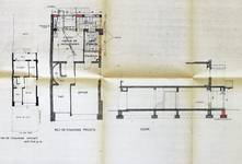 Rue Jean-Baptiste Van Pagé 61, Ganshoren, transformation de 1964, plans et coupe, ACG/Urb.