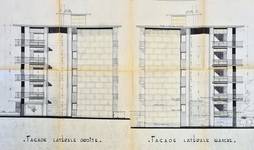 Wereldtentoonstellingslaan 52 tot 60, Ganshoren, opstanden zijgevels, GAG/DS