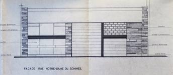 Rue Notre-Dame du Sommeil 20-22a, Bruxelles, élévation, AVB/TP 81940 (1963)