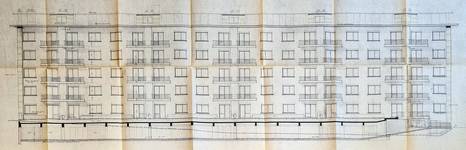 Wereldtentoonstellingslaan 52 tot 60, Ganshoren, opstand achtergevels, GAG/DS