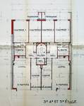 Boulevard Émile Bockstael 16-18, plan des étages supérieurs, AVB/TP 78015 (1960)