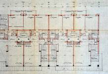 Wereldtentoonstellingslaan 52 tot 60, Ganshoren, grondplan verdiepingen, detail, GAG/DS