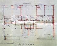 Rue de Livourne 66, Bruxelles Extension Sud, plan du sixième étage, AVB/TP 81497 (1962-1963)