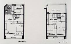 Avenue Charles Woeste 327, Jette, plans des deuxième et troisième étages (<i>La Maison</i>, 1, 1962, p. 24)