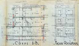 Albert Lacroixstraat 6, Ganshoren, doorsnede en opstand achtegevel, GAG/DS