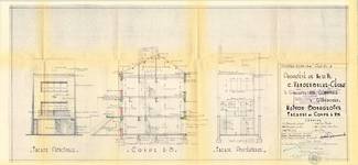 Square du Centenaire 45, Ganshoren, élévations et coupe, ACG/Urb.