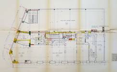 Rue de Namur 72, Bruxelles, plan du rez-de-chaussée transformé, AVB/TP 87301 (1969)